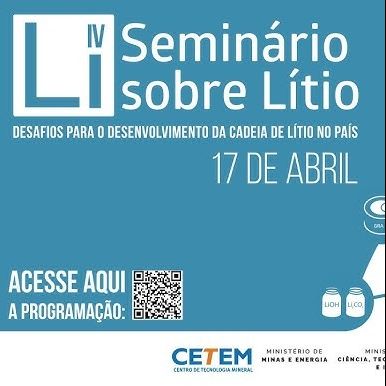 Cetem promove seminário sobre o lítio nesta quarta-feira, via YouTube